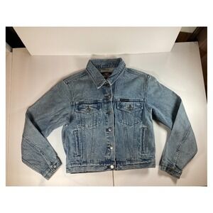 Y2K 2006 Harley Davidson Denim Jacket Women's Size Medium Light Wash